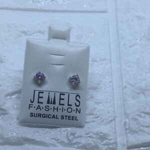 Jewels Fashion‎ Surgical Steel Stainless Earrings 5mm Round Studs
